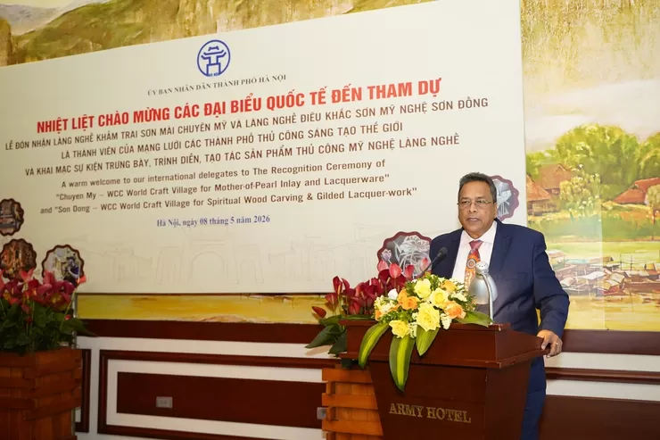 H&agrave; Nội đ&oacute;n đo&agrave;n đại biểu quốc tế dự lễ vinh danh hai l&agrave;ng nghề thủ c&ocirc;ng s&aacute;ng tạo thế giới- Ảnh 5.
