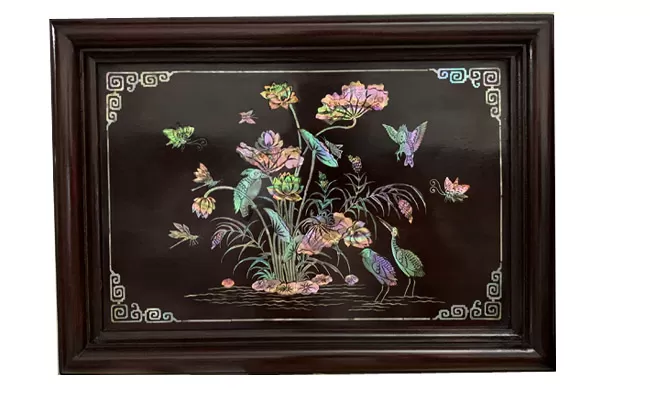 Tranh khảm hoa sen